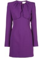 Sara Battaglia Fitted Mini Dress - Purple