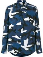 Valentino Camouflage Print Shirt - Blue