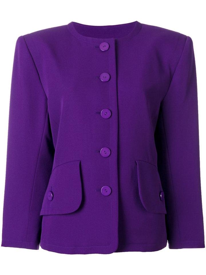 Yves Saint Laurent Pre-owned Single Breasted Jacket - Purple