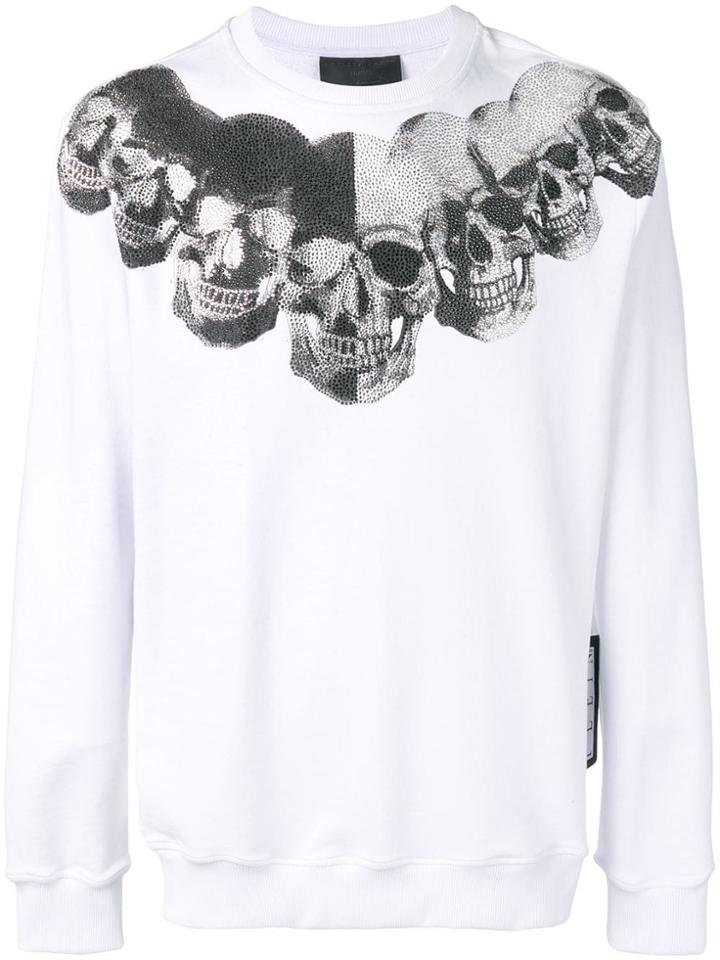 Philipp Plein Skulls Print Sweatshirt - White