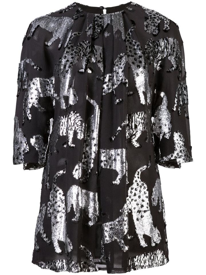 Carolina Herrera Animal Blouse - Black