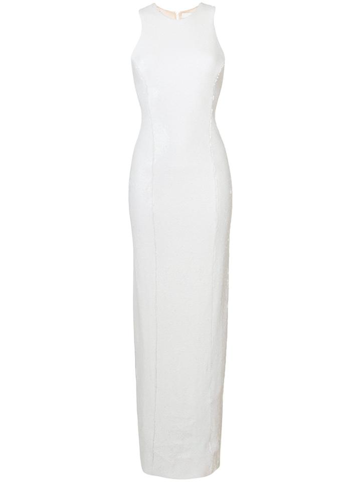 Galvan Salar Column Dress - White