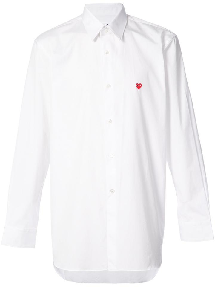 Comme Des Garçons Play Heart Logo Shirt - White