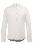 Dnl Spread Collar Shirt, Men's, Size: 42, White, Cotton