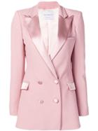 Hebe Studio Double-breasted Fitted Blazer - Pink