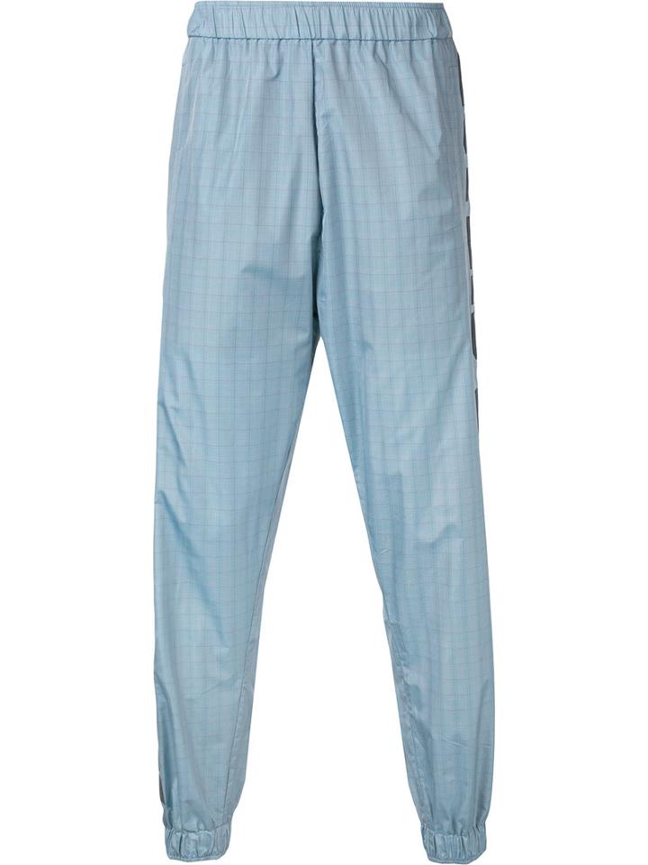 Astrid Andersen - Striped Logo Joggers - Men - Polyester - L, Grey, Polyester