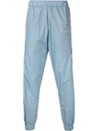 Astrid Andersen - Striped Logo Joggers - Men - Polyester - L, Grey, Polyester