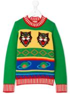 Gucci Kids - Knitted Sweater - Kids - Cashmere/wool - 12 Yrs, Green