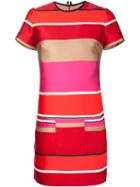 Lanvin Candy Stripe Shift Dress, Women's, Size: 40, Red, Polyester/silk