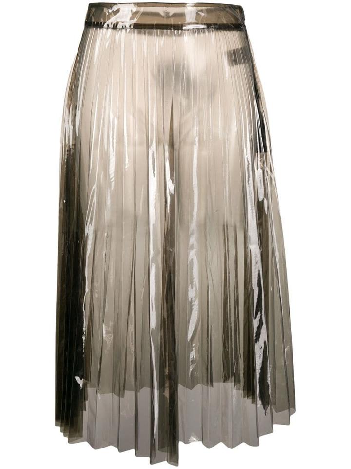 Ssheena Pleated Vynil Skirt - Black