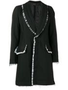 Comme Des Garçons Tulle Trim Coat - Black