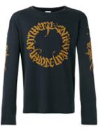 Dries Van Noten Long Sleeved Sweatshirt With Branded Detail, Men's, Size: Medium, Blue, Cotton