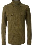 Desa 1972 Military Style Suede Shirt, Men's, Size: 50, Green, Suede