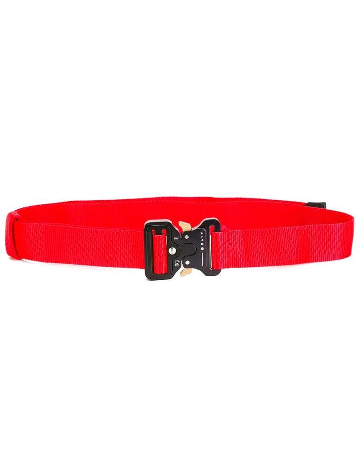 Alyx Logo Buckle Belt, Adult Unisex, Red, Cotton