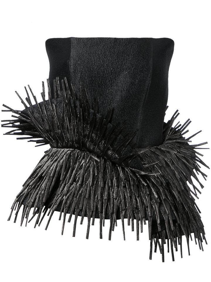 Isabel Sanchis - Embroidered Strapless Top - Women - Silk/polyamide/polyester/acetate - 38, Black, Silk/polyamide/polyester/acetate