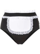 Moschino French Maid Detail Bikini Bottom - Black