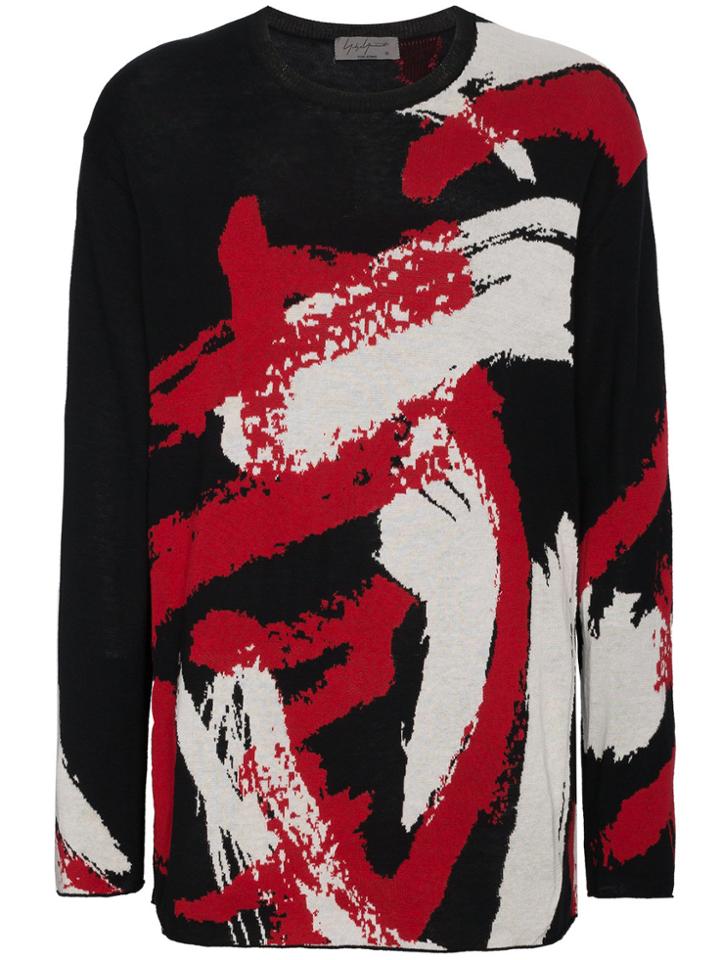Yohji Yamamoto Namu Paint Pattern Jumper - Black