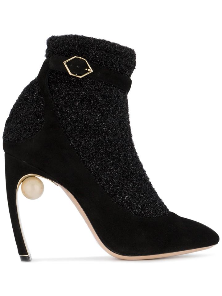 Nicholas Kirkwood Black Lola Pearl 105 Sock Boots