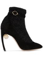 Nicholas Kirkwood Black Lola Pearl 105 Sock Boots