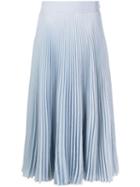 Genny Pleated Midi Skirt - Blue