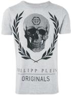 Philipp Plein - Skull Print T-shirt - Men - Cotton - Xl, Grey, Cotton