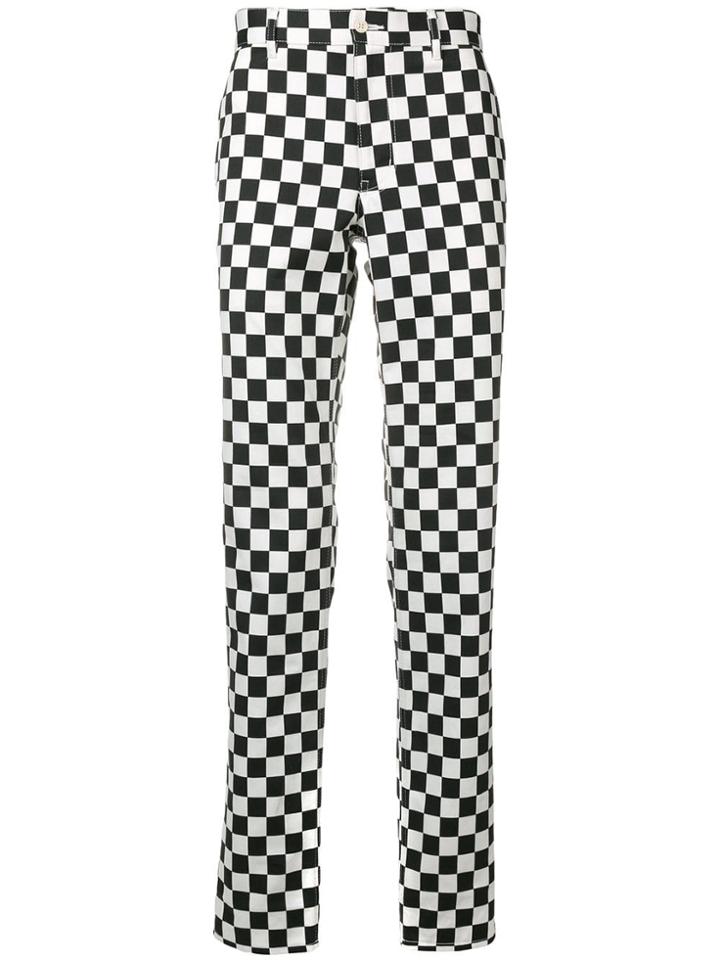 Comme Des Garçons Homme Plus Checkerboard Trousers - Black