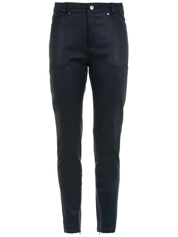 Tufi Duek Leather Skinny Trousers - Blue