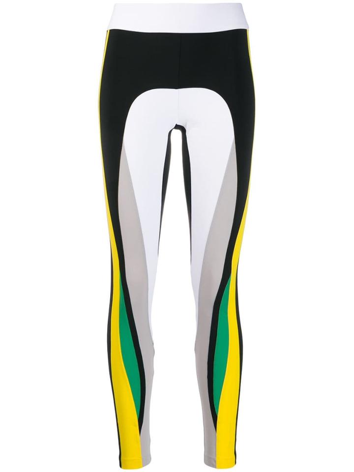 No Ka' Oi Colour Block Sports Leggings - Yellow