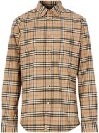 Burberry Small Scale Check Shirt - Neutrals