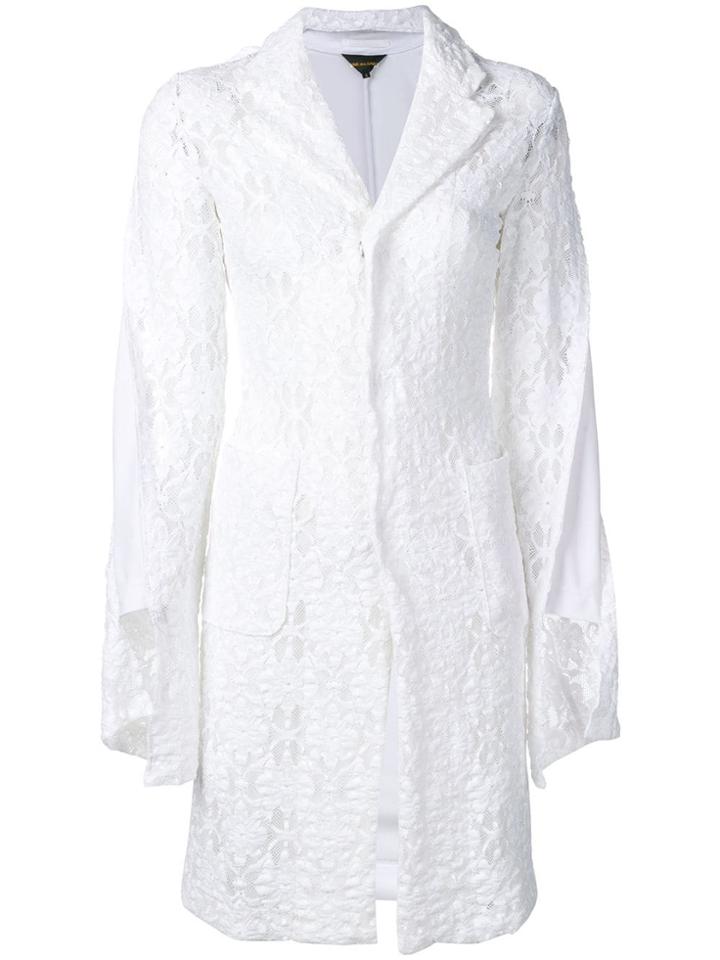 Comme Des Garçons Open Sleeve Coat - White