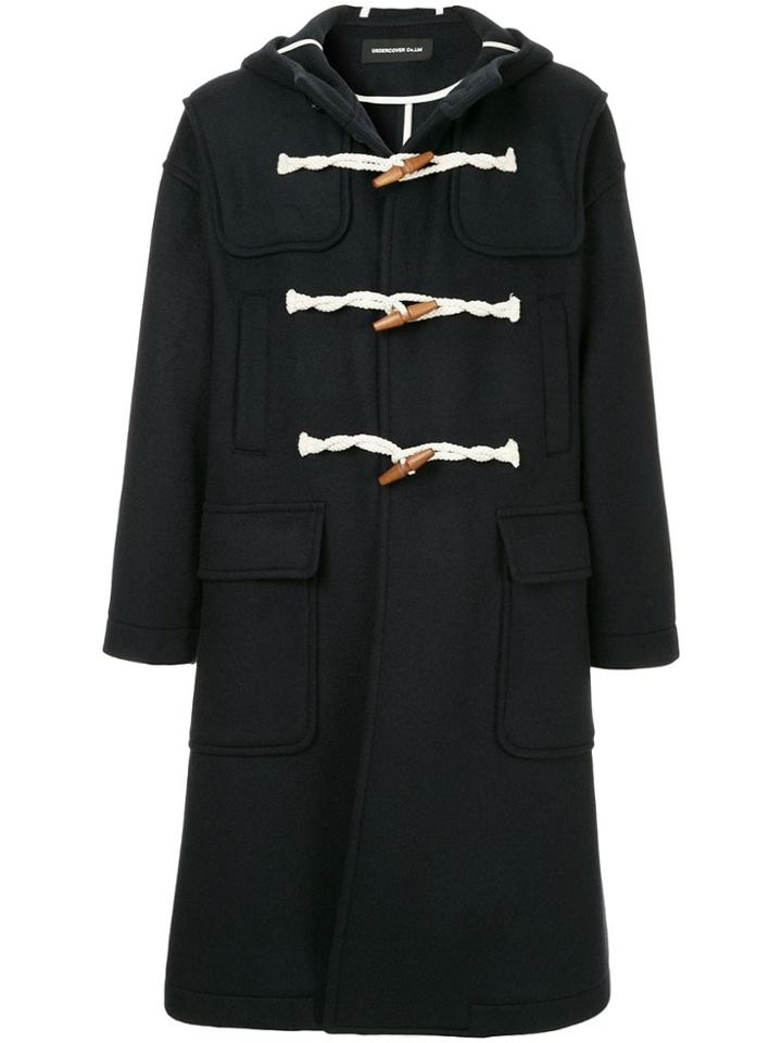 Undercover Hooded Duffle Coat - Blue