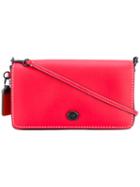 Coach - Stitch Detail Shoulder Bag - Women - Leather - One Size, Red, Leather