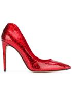 Alexander Mcqueen Glitter Embellished Pumps - Red