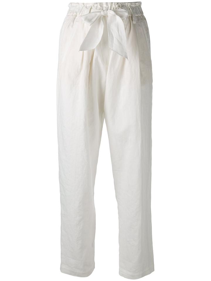 Forte Forte - Slouch Trousers - Women - Cotton/linen/flax - Ii, White, Cotton/linen/flax