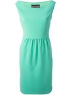 Boutique Moschino Boat Neck Dress, Women's, Size: 42, Green, Triacetate/polyester
