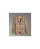 Burberry Vintage Check Wool Tailored Jacket Uk 2 20661 - Unavailable