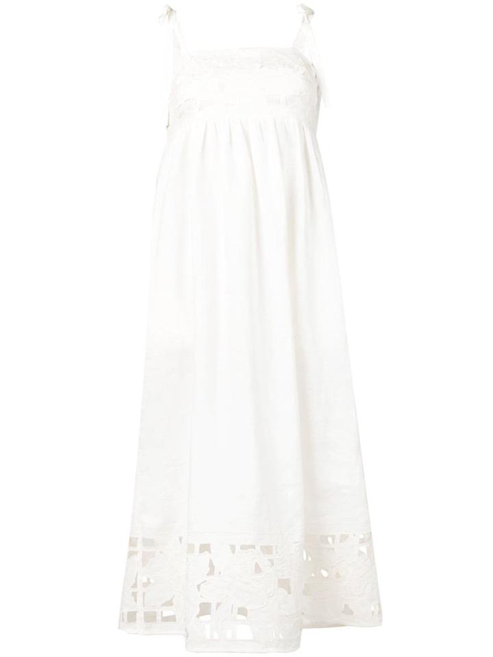 Zimmermann Tie Shoulder Strap Dress - White