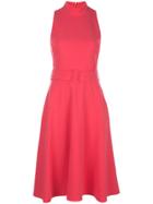Black Halo Belted Turtleneck Midi Dress - Pink