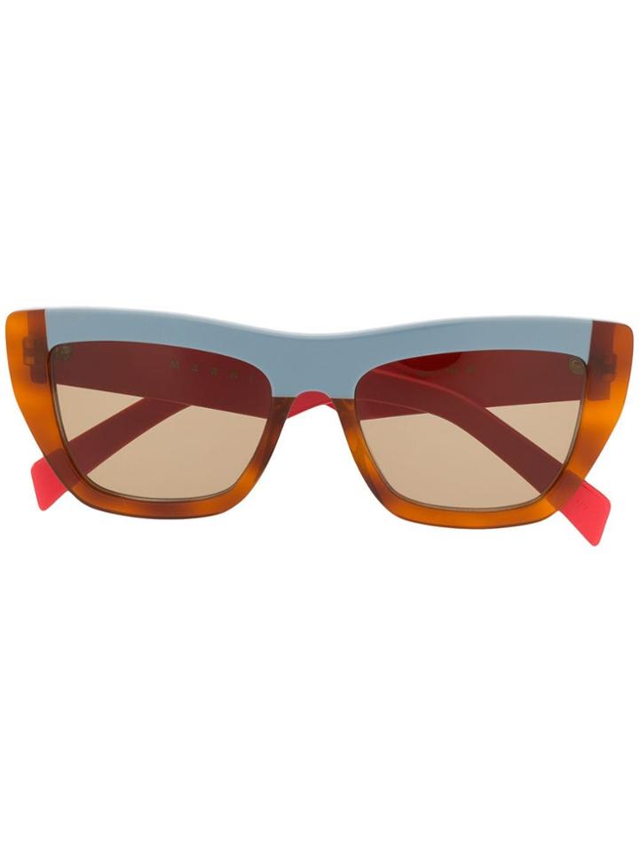 Marni Eyewear Rectangular Frame Sunglasses - Grey
