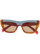 Marni Eyewear Rectangular Frame Sunglasses - Grey