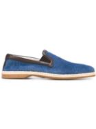Dolce & Gabbana Slip-on Espadrilles, Men's, Size: 39, Blue, Suede/leather/rubber