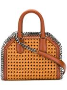 Stella Mccartney - 'falabella Box' Wicker Mini Shoulder Bag - Women - Artificial Leather/metal (other) - One Size, Women's, Brown, Artificial Leather/metal (other)