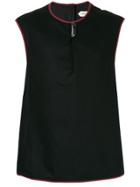Namacheko Contrasting Trim Sweater Vest - Black