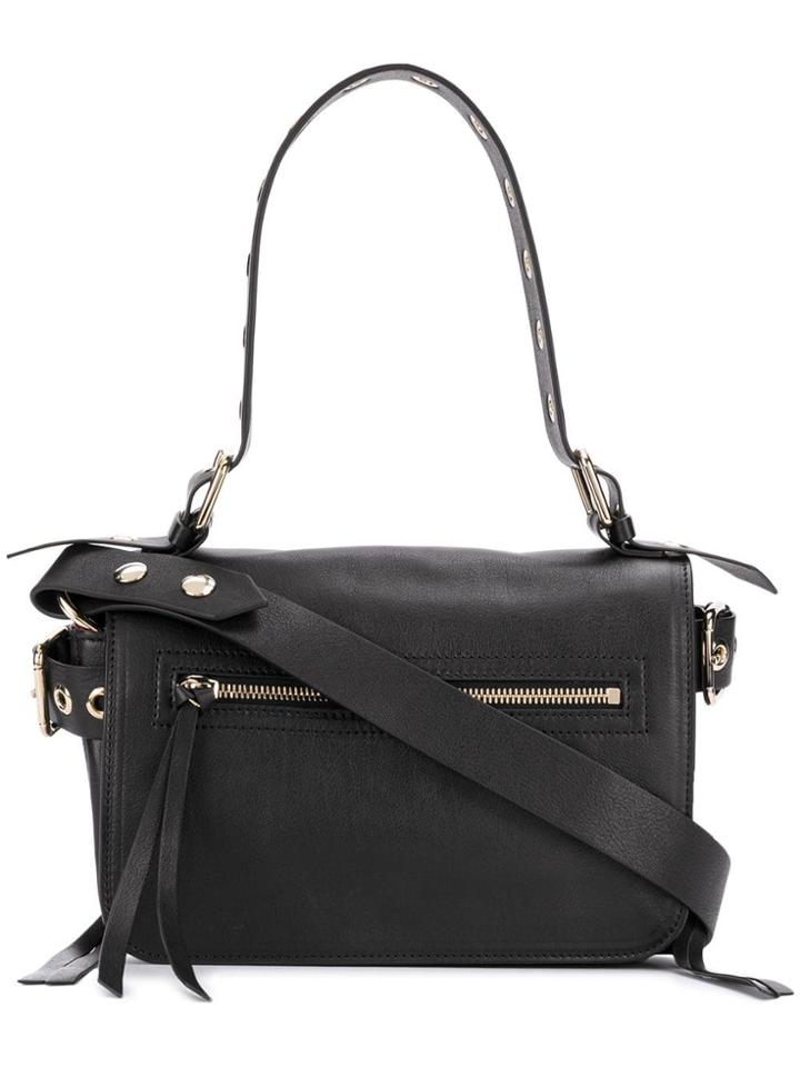 Red Valentino Red(v) Zip Front Shoulder Bag - Black