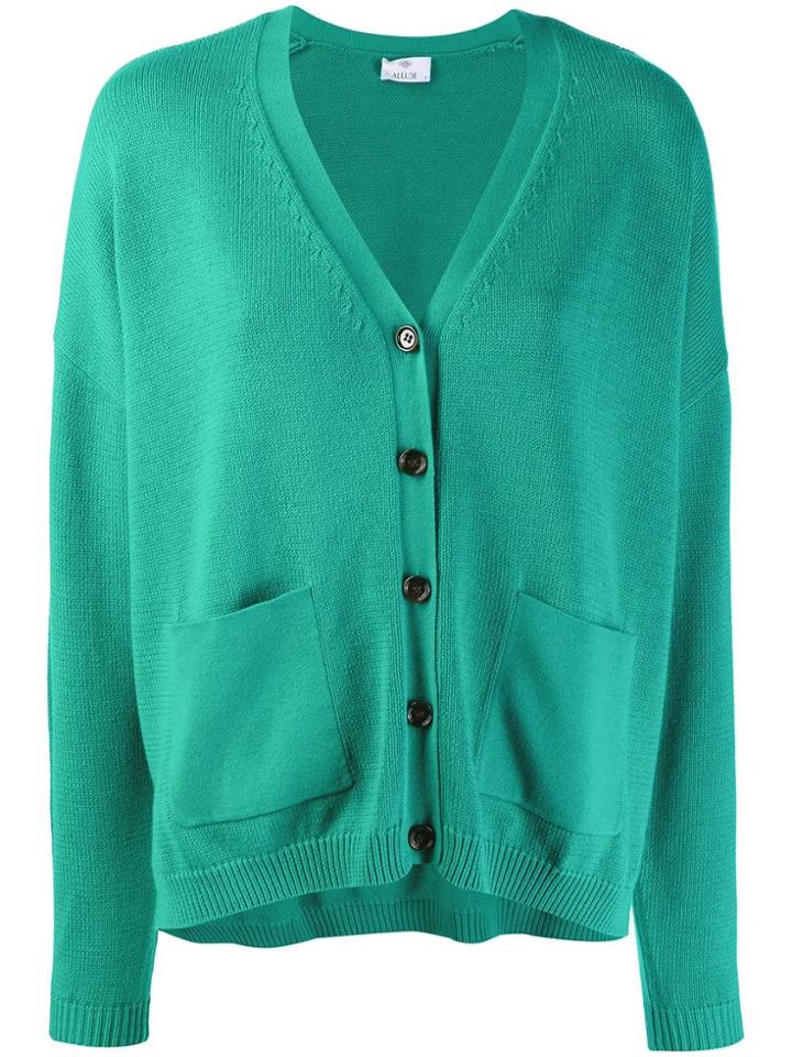 Allude V-neck Cardigan - Green