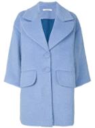 Vivetta - Sore Coat - Women - Viscose/mohair/virgin Wool/polyimide - 38, Blue, Viscose/mohair/virgin Wool/polyimide
