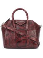 Givenchy Mini Antigona Tote Bag, Women's, Red, Python Skin
