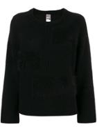 Lorena Antoniazzi Fuzzy Panel Sweater - Black