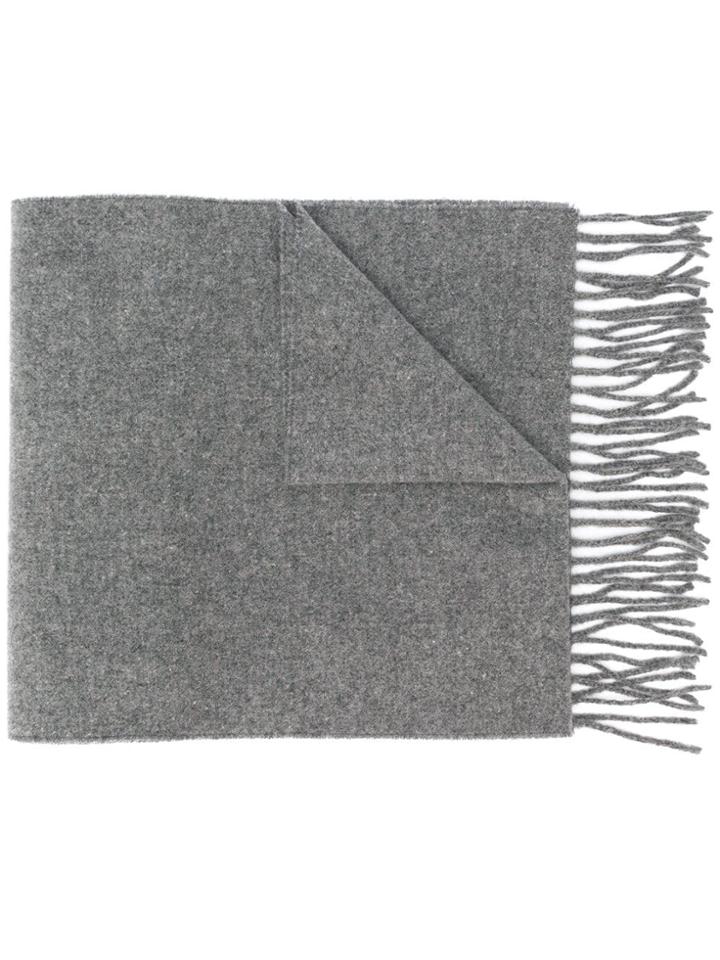Vivienne Westwood Fringed Logo Scarf - Grey
