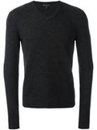James Perse V-neck Sweater, Men's, Size: 2, Grey, Cashmere